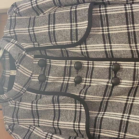 Heather gray with black, white and a light shimmer stripped pattern. - Picture 3 of 6